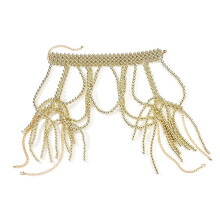 Stylish Shoulder Chain Accessory Elegant Body Chain for-Gold
