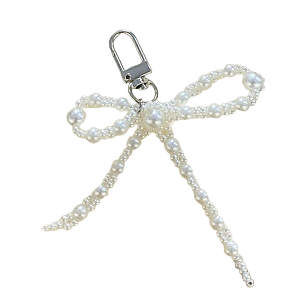 Pearl Bowknot Keychain Pendant Lovely Hanging-Pearl Flowers 7732000831928