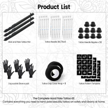 Transform Your Tattoo Skills With Our Poke A Stick Tattoo Hand Tool Kit, Ideal For Simple Patterns Or Restoring Fading Tattoos, Equipped With Medical
