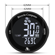 Ríomhaire Rothar Taispeántais LED HD le Saol Ceallraí Fada, Nascacht Gan Sreang trí ANT+ Bluetooth, Scáileán LCD Ardchodarsnachta