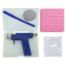Pistola de perfuração rápida, kit de beleza reutilizável para salão ou uso doméstico, perfuração multifuncional de orelha, nariz e umbigo com