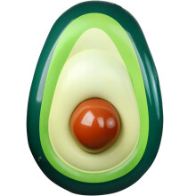 Flotador de piscina con forma de aguacate para momentos inolvidables de verano, con pelota extraíble y diseño a prueba de fugas.