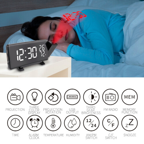 Multifunktionaler LED-Projektionswecker 2