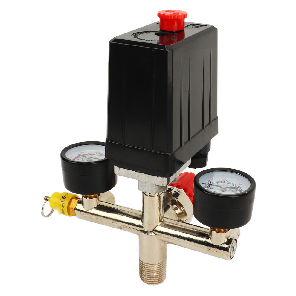 Precision 0-180Psi Air Compressor Control Valve With Two Gauges 4961369336956