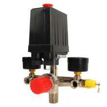 Interruttore di pressione per compressore d'aria, regolatore di controllo con livello di 0-180 PSI e 2 manometri