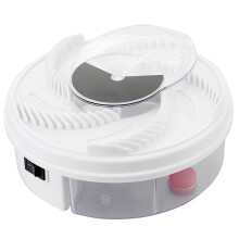 Eliminatore di insetti elettrico, strumento da cucina multiuso per interni ed esterni, esterno in plastica super resistente (bianco), design a doppio