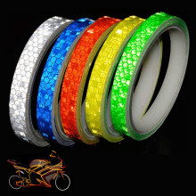 Reflective Tapes, Industrial Adhesive Waterproof Outdoor Thin Reflective Sticker Rolls for Bicycle Rim, Premium Material Safety Reflective Warning