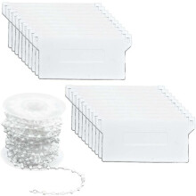 Pesi inferiori per tende verticali, kit di riparazione fai da te in plastica con catena e connettore, adatto per tapparelle e tende verticali