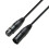 Studie- og scene-XLR-kabel, 3 meter højtydende han-til-hun-stik, sort, til problemfri lydtransmission 1