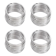 Multifunktionelle nøgleringsforbindelser, O-ring i rustfrit stål, glatsvejset, høj styrke til gør-det-selv-håndværk, bagagetilbehør, 100 stk.