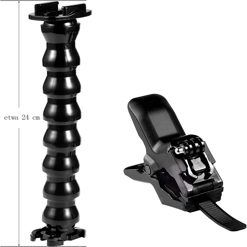 Super Clamp Mount, Flexible Gooseneck For Secure Action Camera Attachment, Adjustable Angle, Universal Adapter, Phone Clip Compatible With Gopro 9169997077066