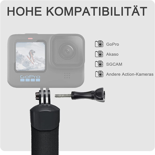 Action Camera Monopod, Waterproof Floating Grip for Enhanced Underwater Visibility, Quick-release Plate for Easy Setup 2