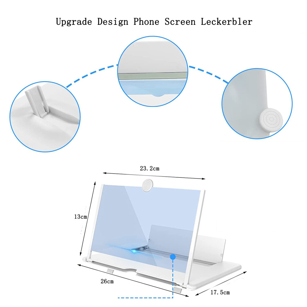Hd 3D Mobile Phone Screen Magnifier, Universal Compatibility Screen Amplifier, Portable Stand Holder For Clear 3D Visual Enjoyment, Radiation 9169997076908