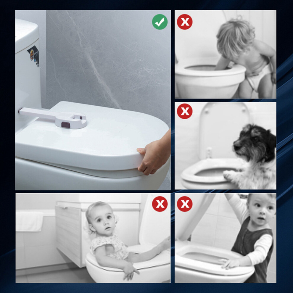 Baby Child Proof Toilet Lock - Safe, Easy Install Bathroom Lid Locker