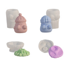 Moule en Silicone pour bricolage, bonhomme de neige 3D,-costume