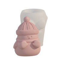 Creative Silicone Mold Durable 3D Snowman-Big snowman with hat