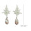 Boucles d'oreilles conque exagérées, pendentif en perle, crochet 3