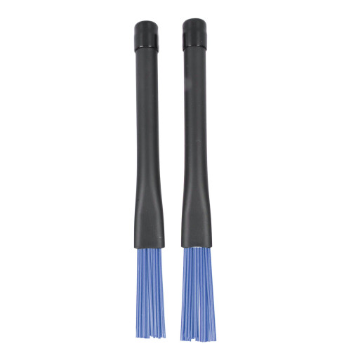 2 Stück ausziehbare Nylon-Trommelbürsten mit Gummigriffen, Blau, 23,7 cm 1
