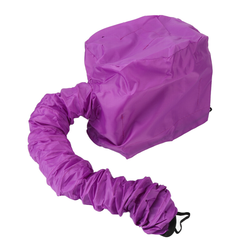 Purple Fabric Hair Dryer Bonnet Cap for Quick Drying and Styling