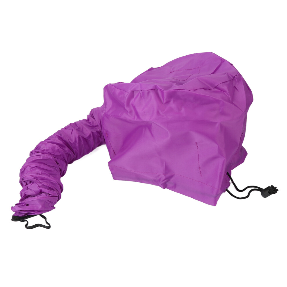 Purple Fabric Hair Dryer Bonnet Cap for Quick Drying and Styling
