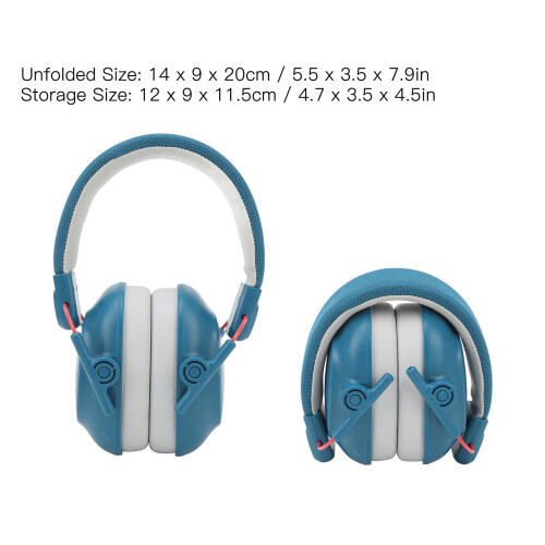 Shooting Hearing Protection 25dB Noise Cancelling Earmuffs Foldable Blue 911 1