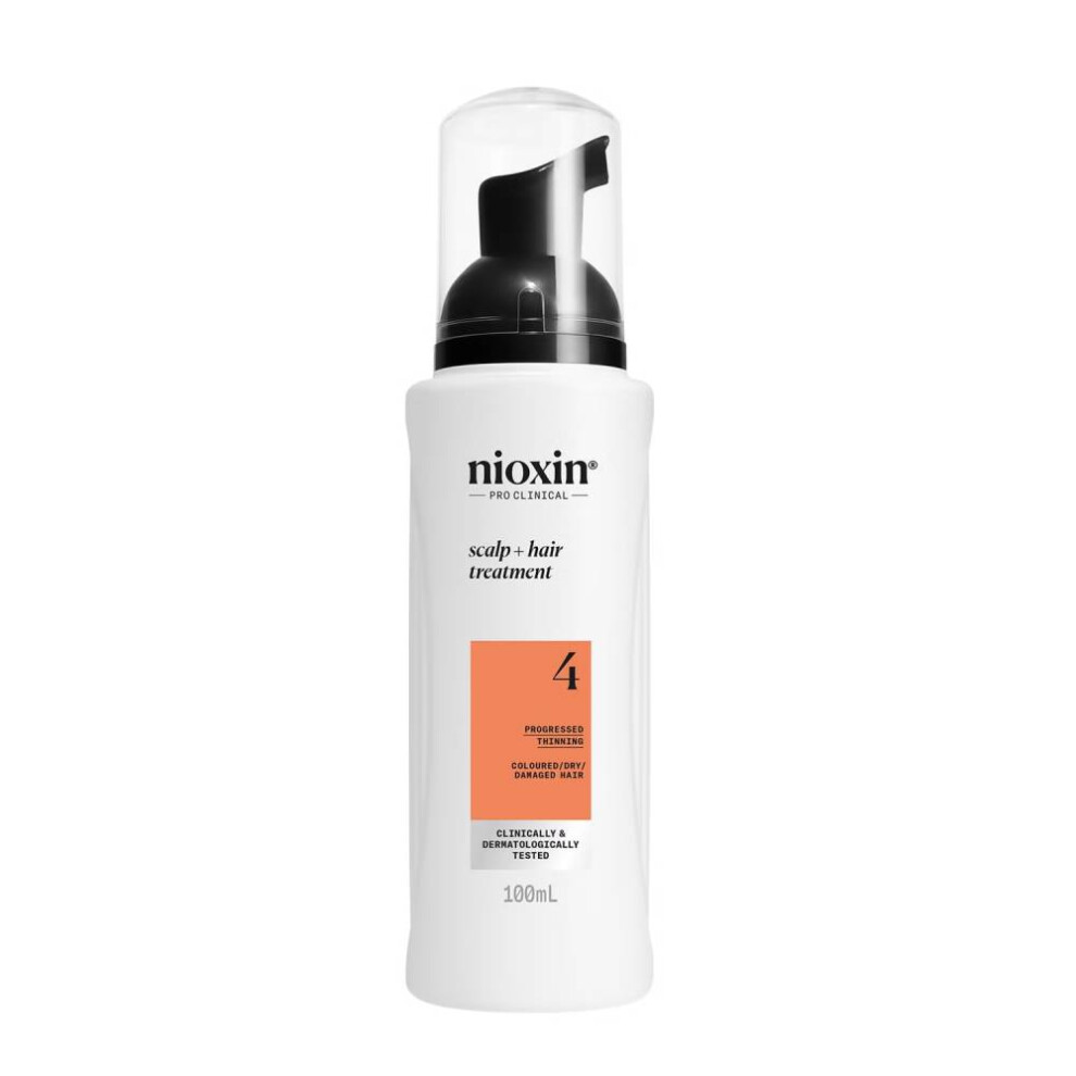 Nioxin System 4 Scalp + Hair Treatment For Progressed Thinning Coloured Hair 100Ml