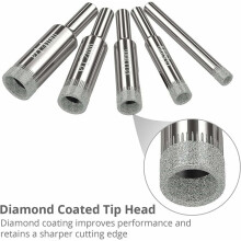 Serra copo diamantada profissional, conjunto de brocas premium para corte de mármore, pedra e granito, alta capacidade de perfuração, 16 peças