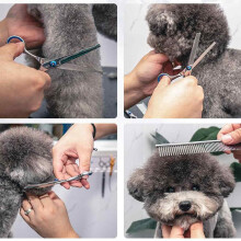 Professionele kappersschaarset, hoogwaardige roestvrijstalen haarschaar met scherpe bladen, ergonomisch ontwerp voor een comfortabele grip in de