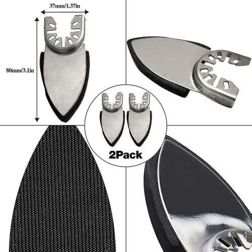 Oscillating Tool Sanding Pads, Quick Release Triangle Sanding Pads For Universal Compatibility, Hook And Loop For Secure Attachment, Alumina 1