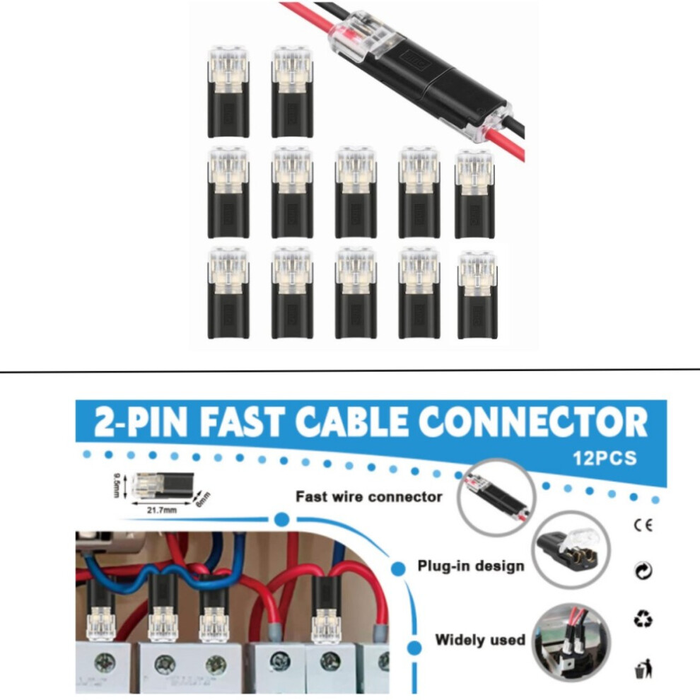 H-Shape Wire Connectors, High Precision Welding Quality 18-22AWG Double-Wire Plug-in Connector for Quick Splice, Flame Retardant Insulating Material-image-OPC-PPBB87T-NEW