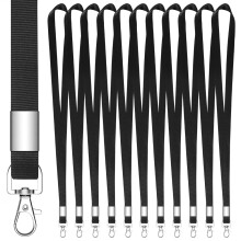 J-Hook-snorer, hurtigutløser for messer og konferanser, slitesterk og rimelig snor med anti-rynke-evne, komfortabel flat snor for