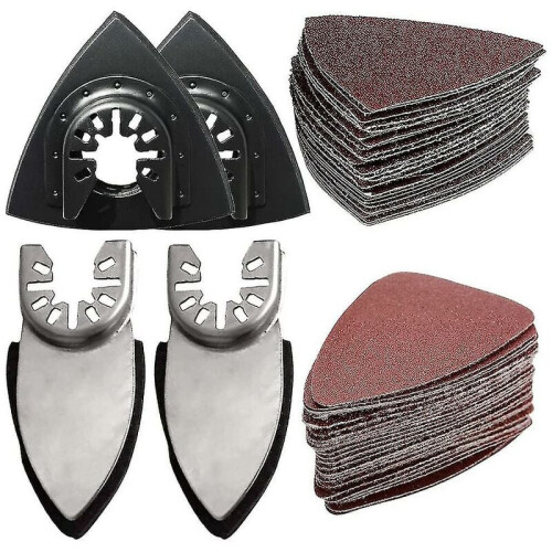 Oscillating Tool Sanding Pads, Quick Release Triangle Sanding Pads For Universal Compatibility, Hook And Loop For Secure Attachment, Alumina