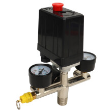 Air Compressor Pressure Switch Kit 0-180PSI Brass Zinc Alloy Black Cover