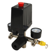 Kit interruttore pressione compressore d'aria 0-180 PSI ottone lega di zinco copertura nera