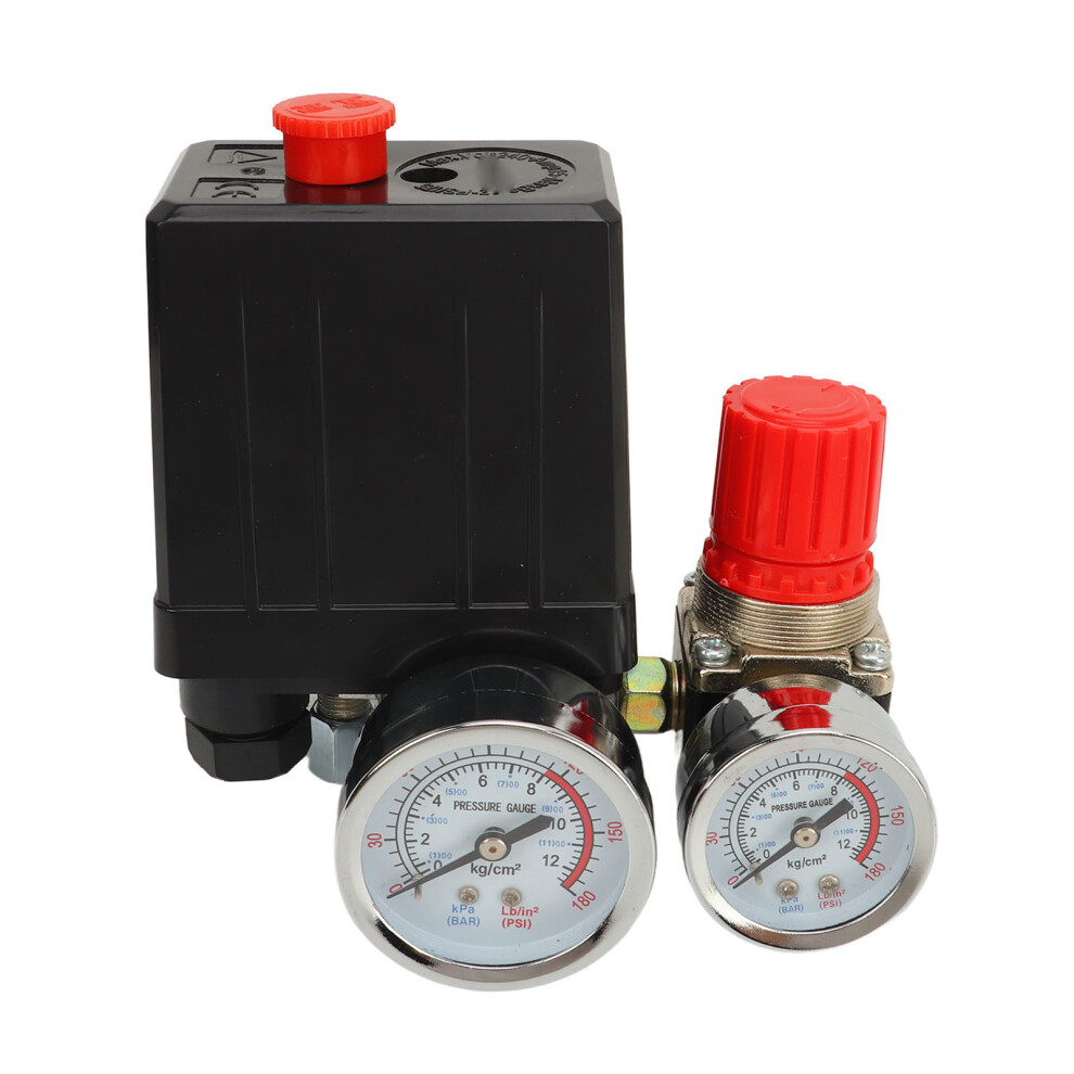 Air Compressor Pressure Switch With Gauge 0-180Psi Brass Control Valve 4001369341366