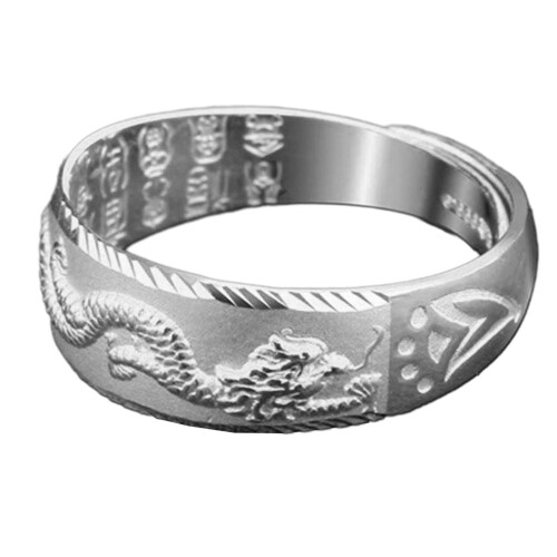 Drachen-Eheringe, eleganter Fingerschmuck, verstellbare-Silber