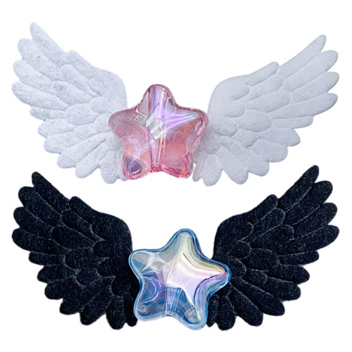Stern-Haarnadel-Flügel-Haarspange, perfektes-Schwarz 1