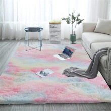 Tappeti antiscivolo per camera da letto, tappeto soffice e a pelo lungo con design shag, tappeto grigio adatto ai bambini per soggiorno e cameretta.