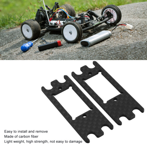 2 Stück Kohlefaser-Servoadapterplatte für VP VS4 10 PRO RC Auto Schwarz 2