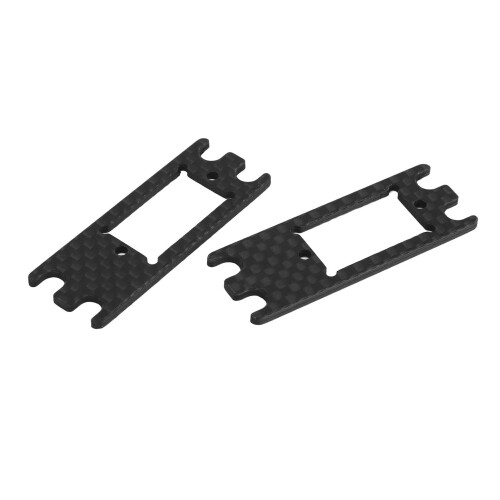 2 Stück Kohlefaser-Servoadapterplatte für VP VS4 10 PRO RC Auto Schwarz