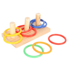 Bunter Vogelring-Spielzeug 7 cm Papageien-Knabb- und Puzzlespiel Hinweis auf OnBuy