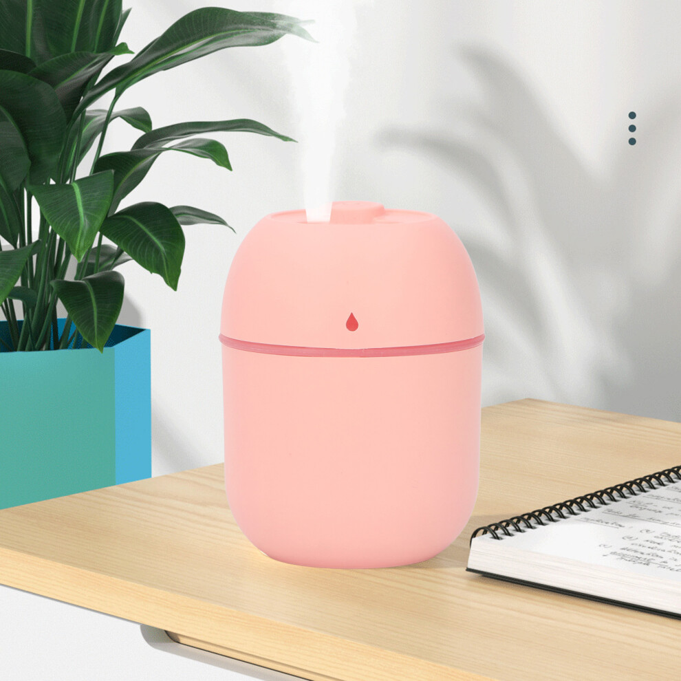 Light/Pink Mini Desktop Humidifier Usb Plug Silent Night Auto Shut Off