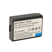 LP E10 7,4V 2200mAh Kamera-Akkulager für Canon DSLR