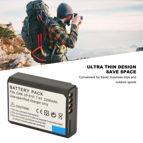 LP E10 7.4V 2200mAh Camera Replacement Battery for DSLR 2