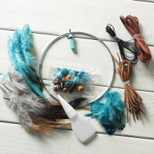 Bright Color Dream Catchers, Handmade Feather Wall Hanging For Bedroom Living Room Cars Wedding Birthday Parties, Bohemian Vibe Decor with American In