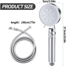 Hand Held Shower Hose, Stainless Steel High-Temperature Resistant Shower Hose, Flexible And Durable With Brass Connectors For Pressurized Shower