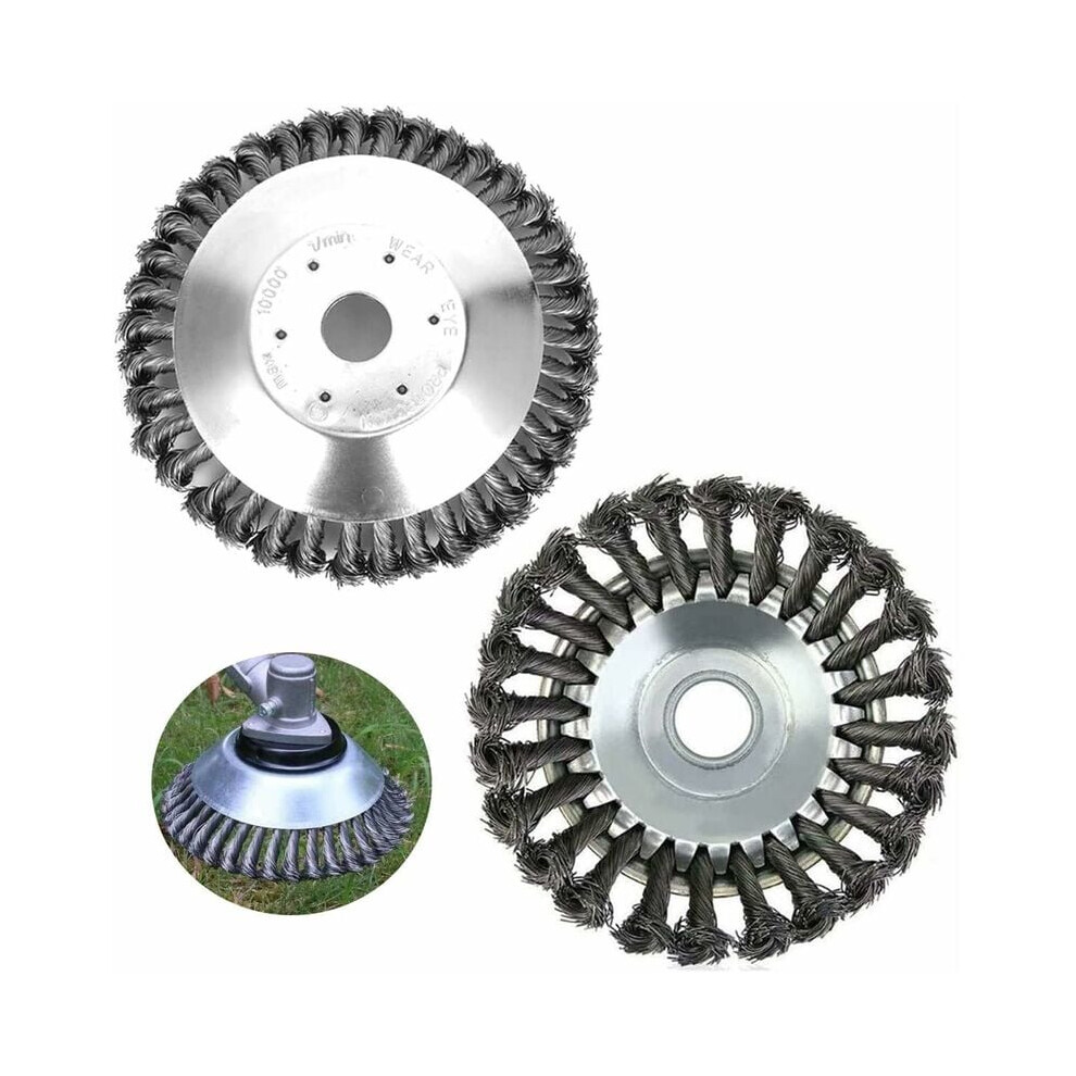 Longer Life Expectancy Stainless Steel Wire Rotary Brush, Heavy Duty Weed Trimmer Eater Head For Garden And Agricultural Purposes, Safety And Sturdy 9405630842944