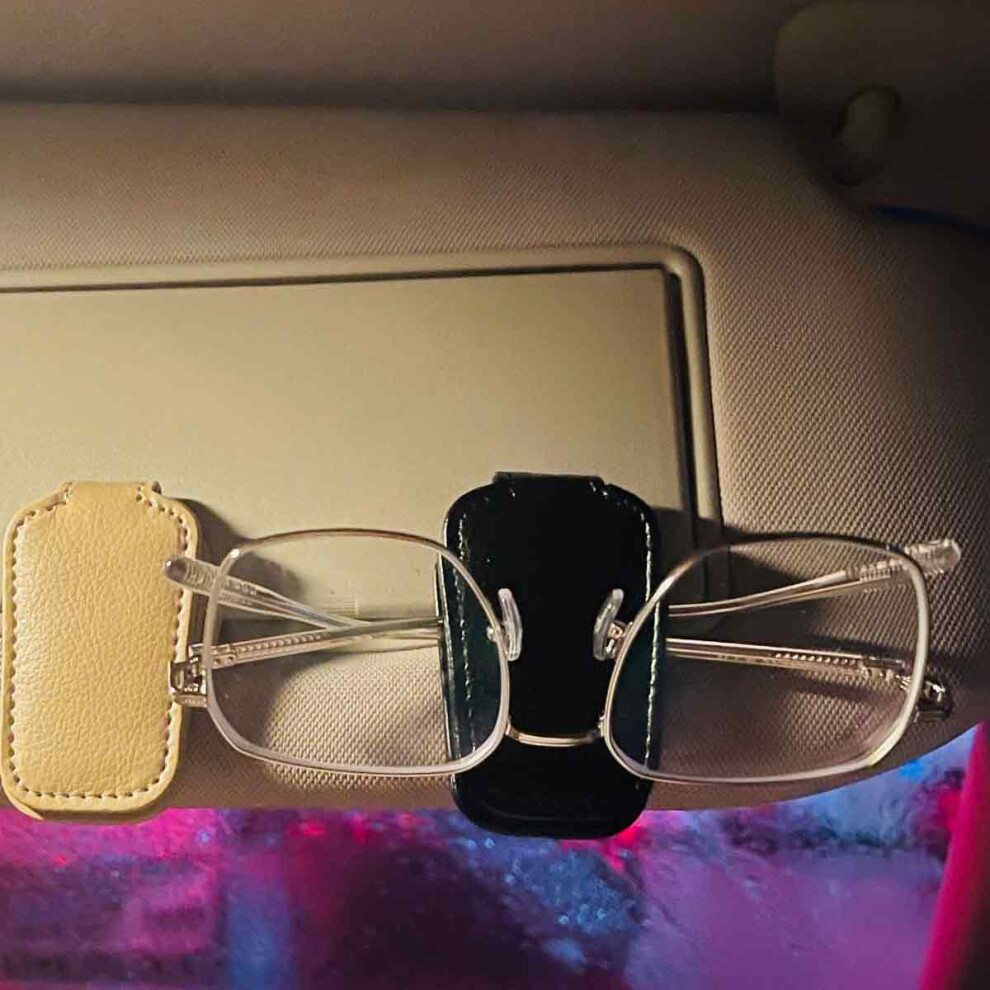 Sleek Sunglasses Holder For Car Visor, Universal Car Use Sunglass Clip With Double Magnets Design And Easy To Use For Different Sizes Of Eyewear 9169997060341