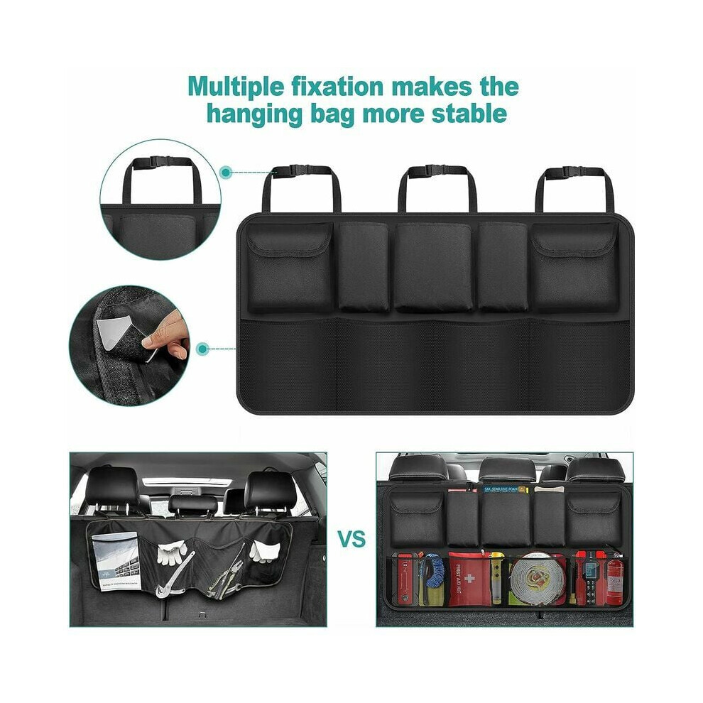 Auto Hanging Back Seat Storage, Car Cargo Trunk Storage Organizer Bag With Space Saving Design For Suv, Truck, Van 9169997060716