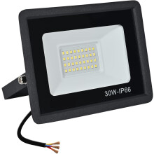 Refletor de liga de alumínio fundido, lâmpada de segurança externa com chip LED de longa duração e luz branca diurna, refletor LED de baixa